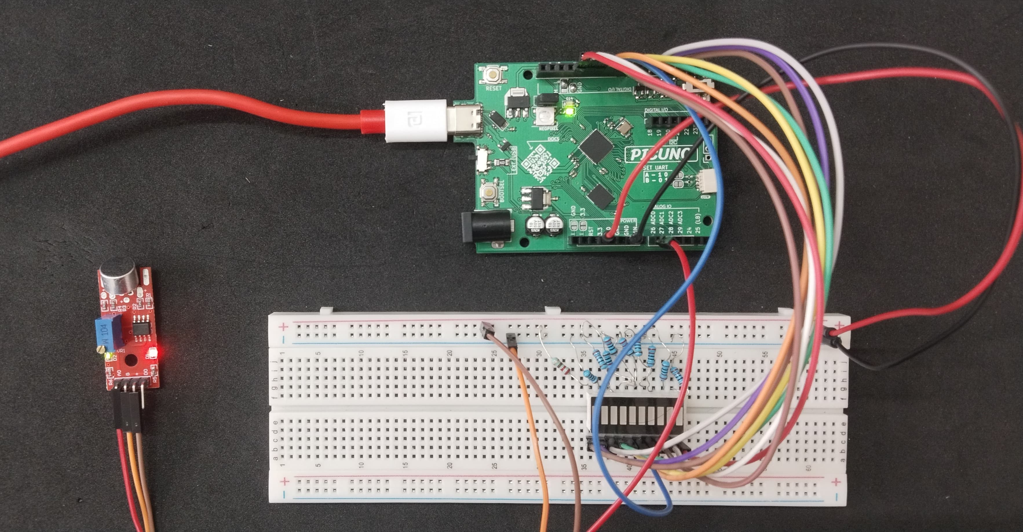 Sound Level Meter Using Microphone Sound Sensor And LED Bar Graph