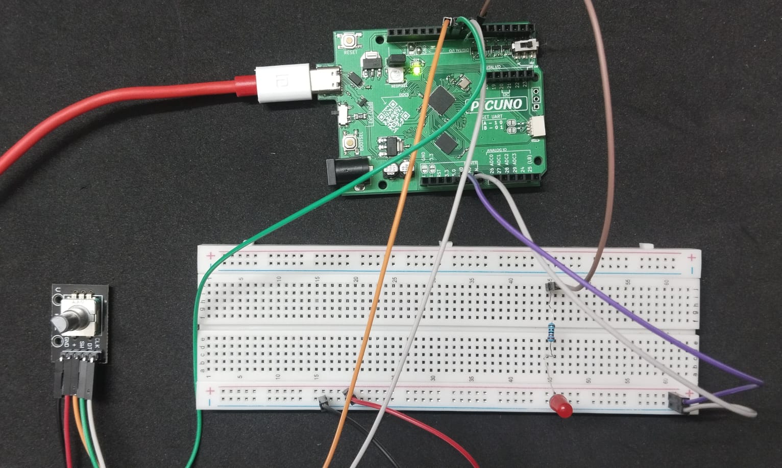 LED Brightness Control With Rotary Encoder Module