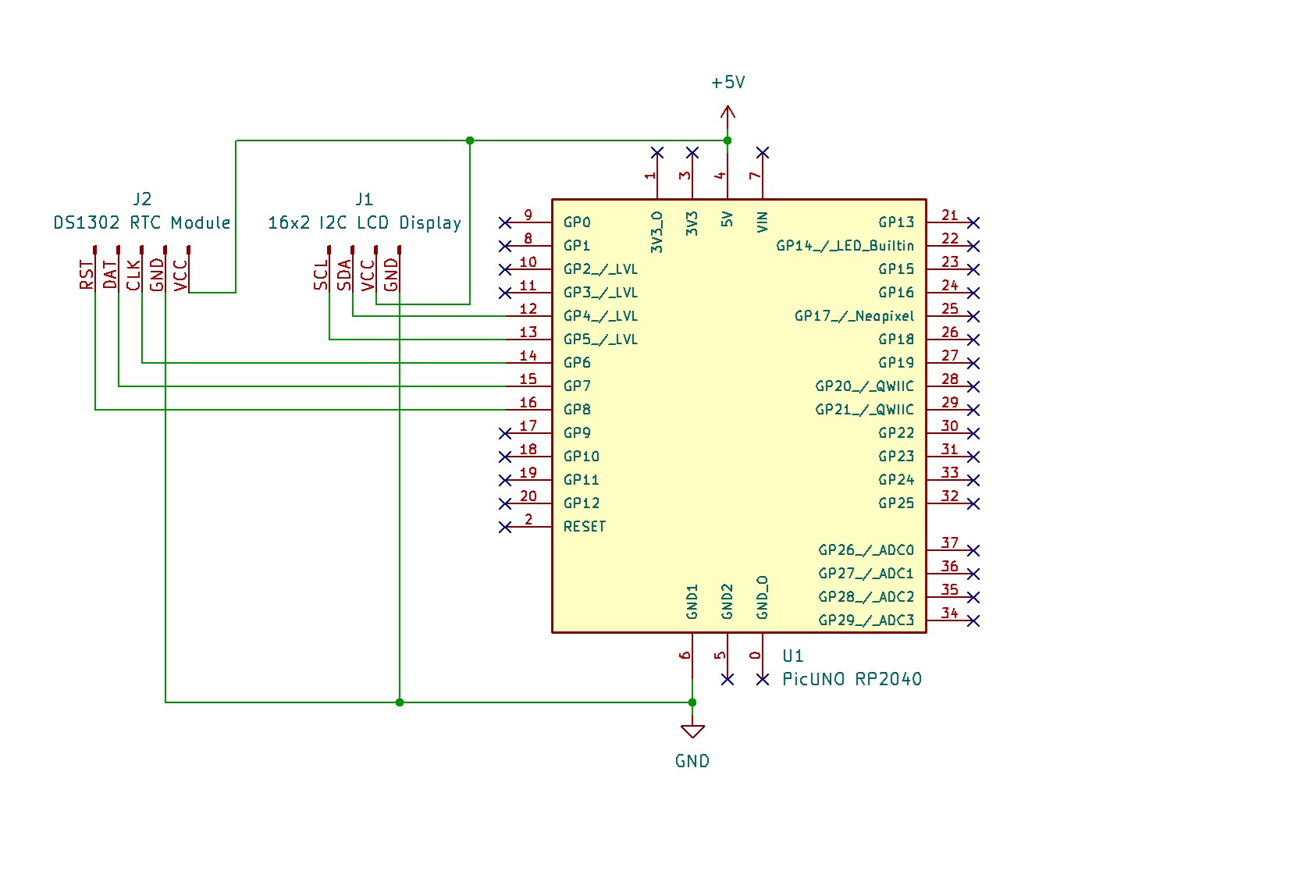 Real-Time Clock With I2C LCD Display