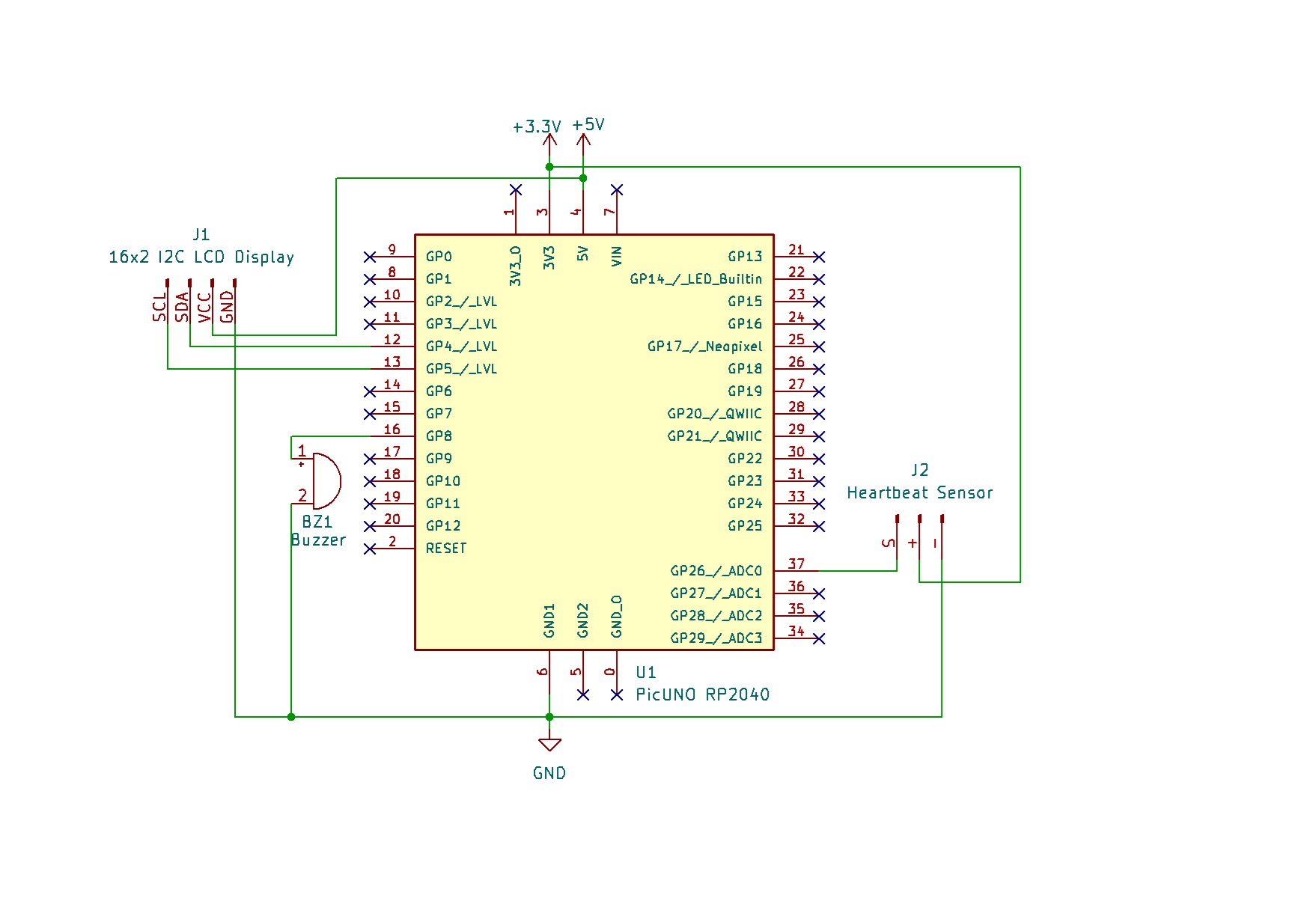Heartbeat Monitoring System With LCD Display