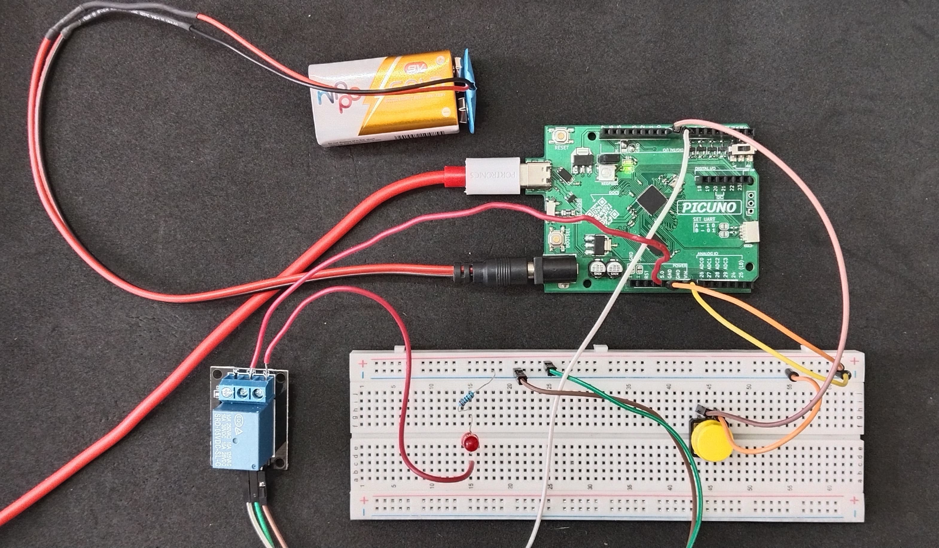 Push-Button Relay Control