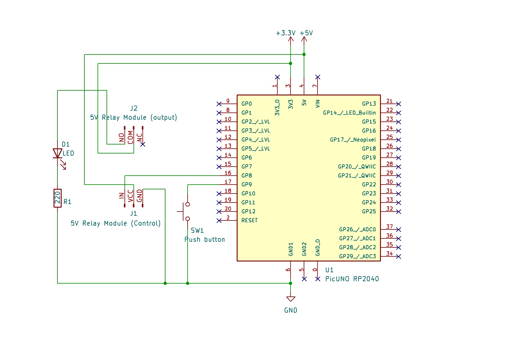 Push-Button Relay Control
