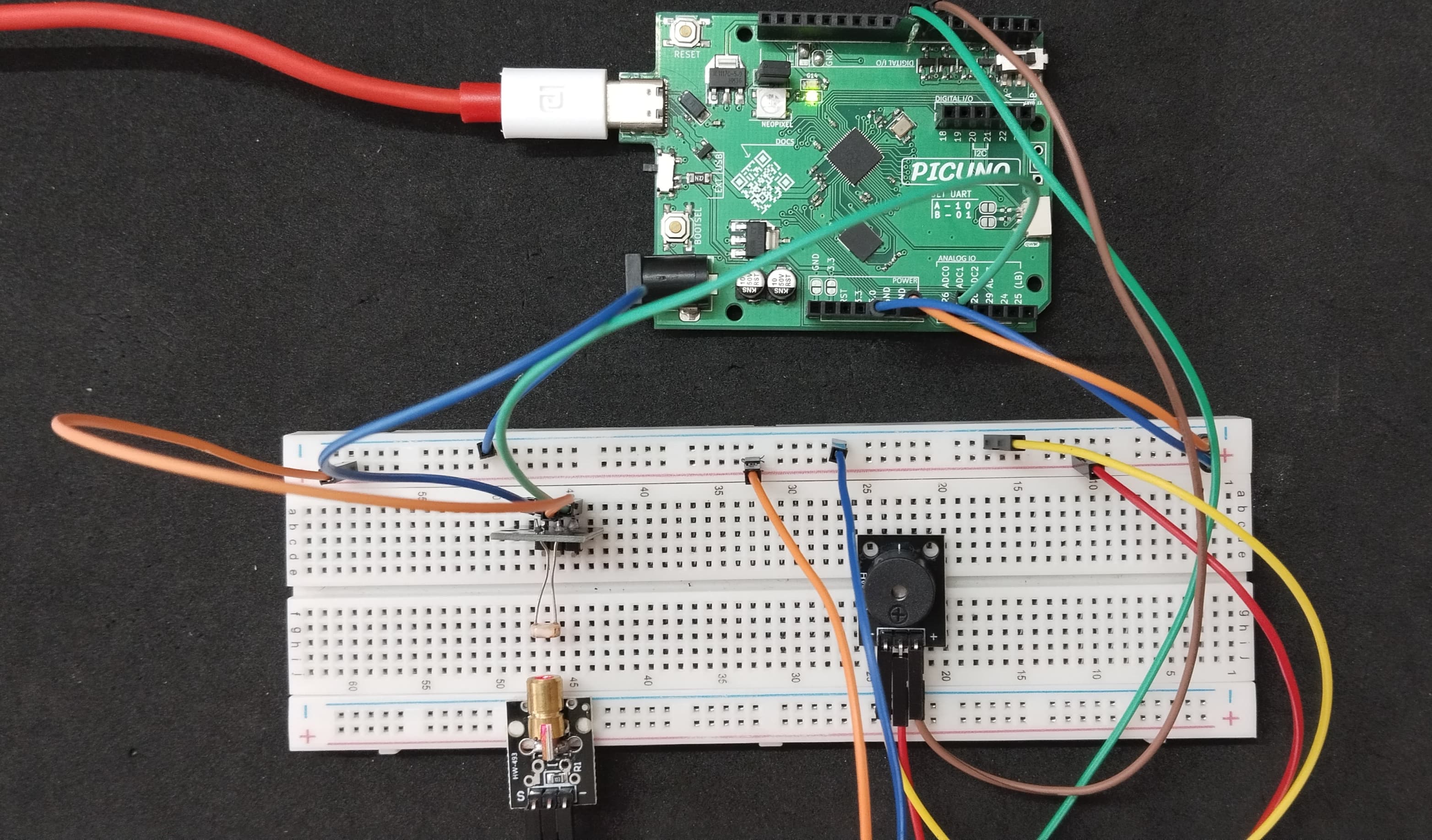 Laser-Tripwire Alarm System