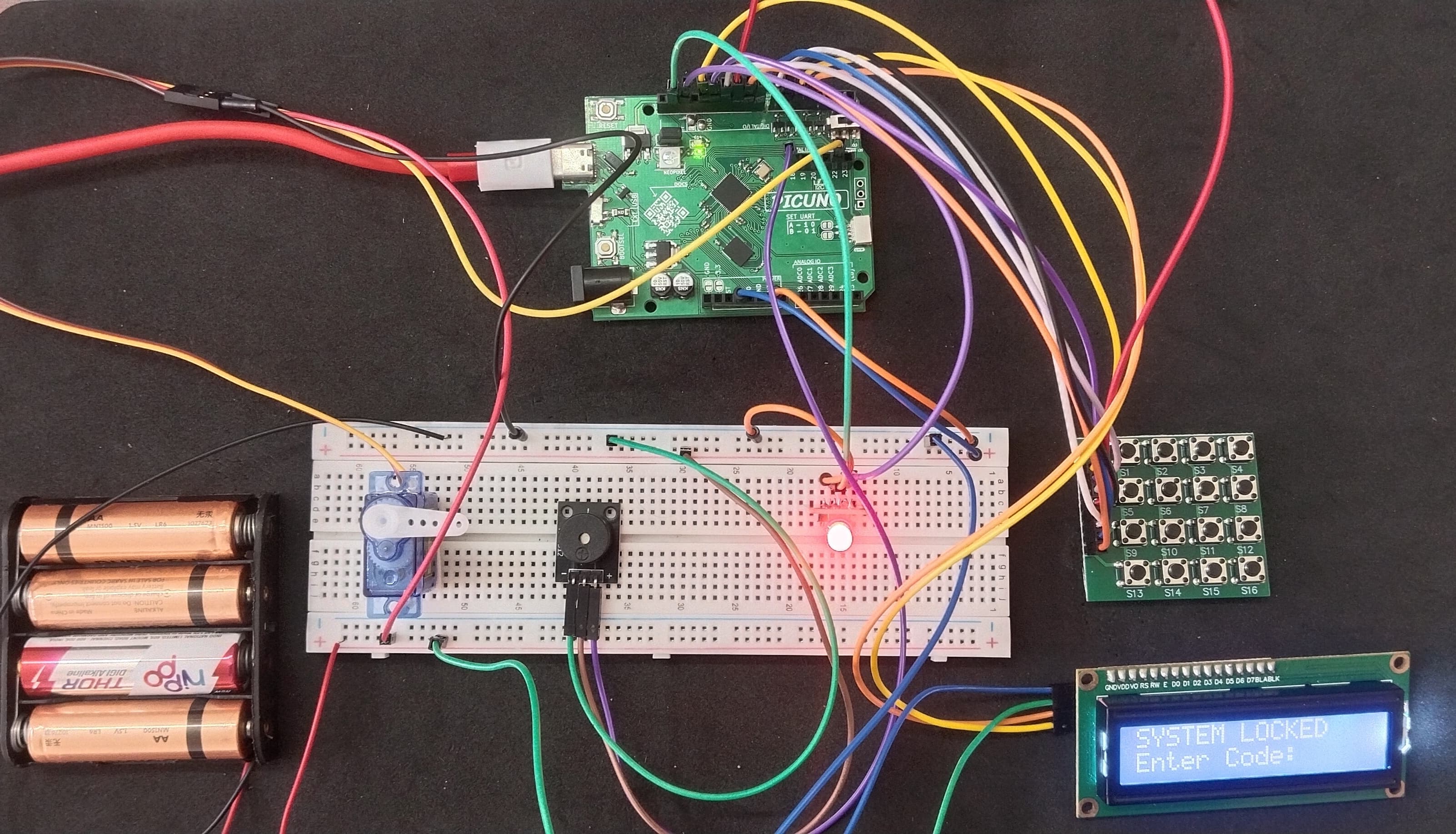 Keypad Combination Lock With LCD Display
